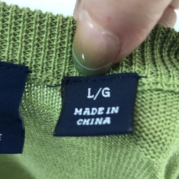 Cutter & Buck Wool  Blend Men's Douglas V-Neck Spring Green Size L - Picture 3 of 9